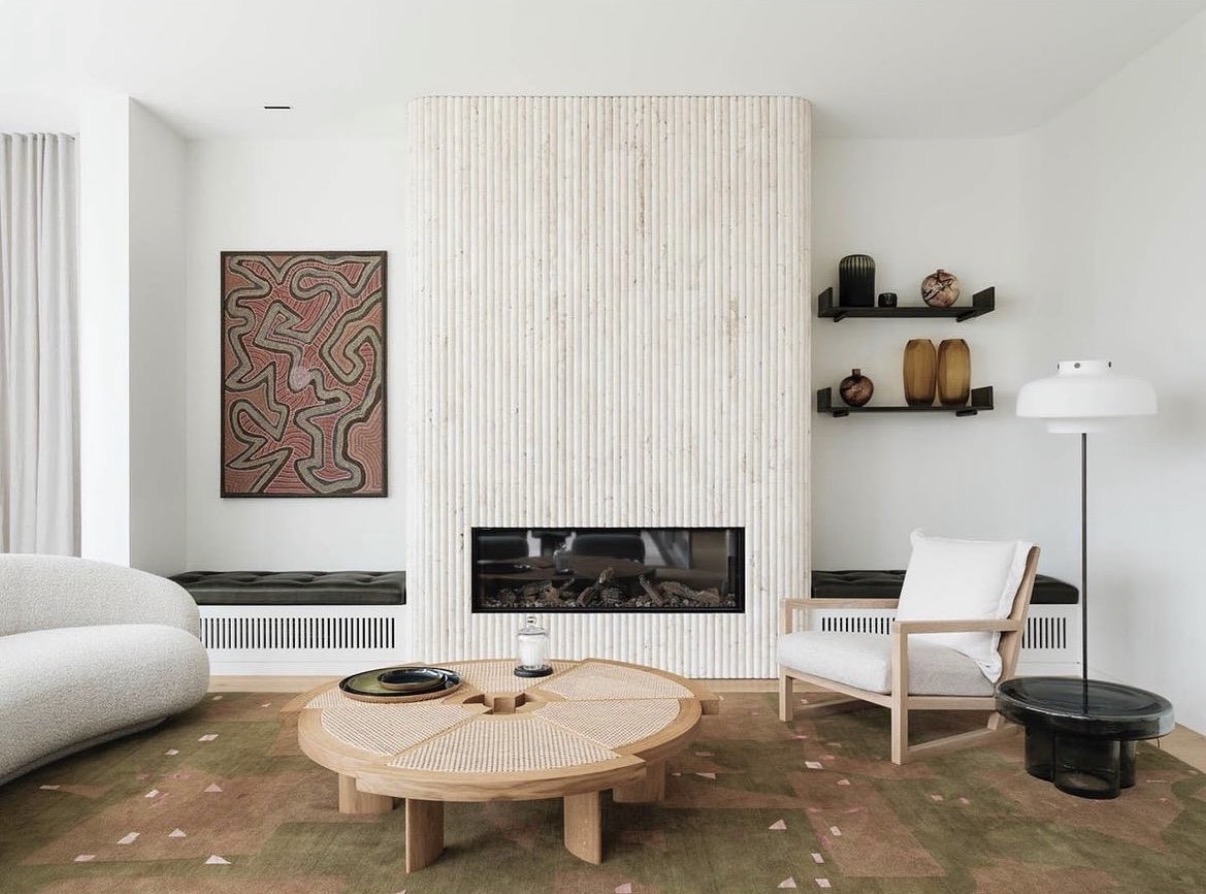 Fireplace feature wall