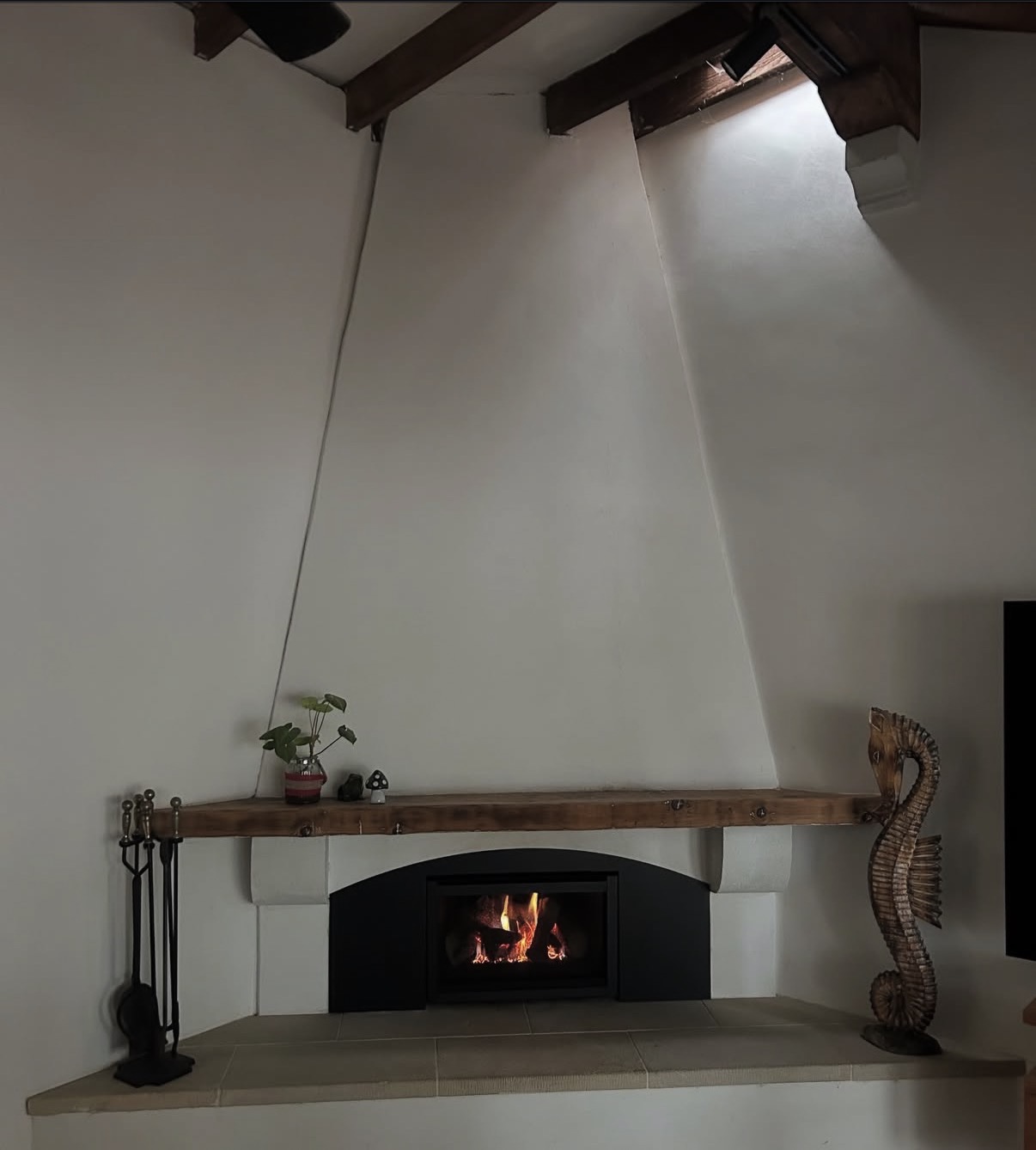 Fireplace with custom surround